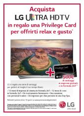 LG ANNUNCIA LA NUOVA INIZIATIVA DEDICATA AI  TV ULTRA HD