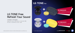 L’AUDIO MIGLIORE SEMPRE CON TE:  LE CUFFIE TRUE WIRELESS LG TONE FREE FN6 TI REGALANO  UNO SPEAKER PORTATILE E UNA COVER PROTETTIVA