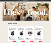 RESTYLING PER IL SITO DI LG ELECTRONICS:  NUOVO LOOK&FEEL ED ESPERIENZA UTENTE OTTIMIZZATA